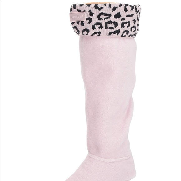 Pink Snow Leopard Boot Socks 